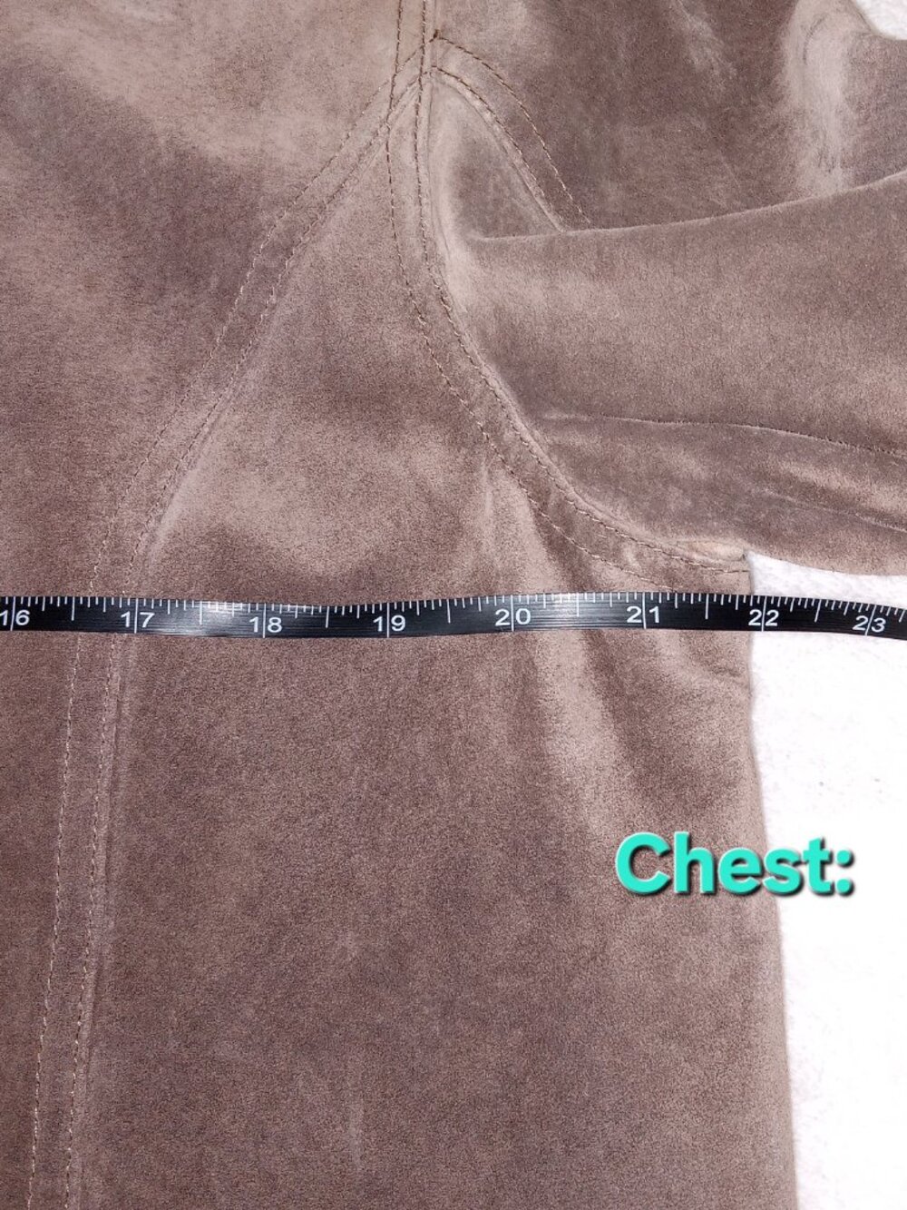 Chico's Brown Suede Leather Zip Jacket Women's Size 2 Large Lined Coat - Picture 9 of 14